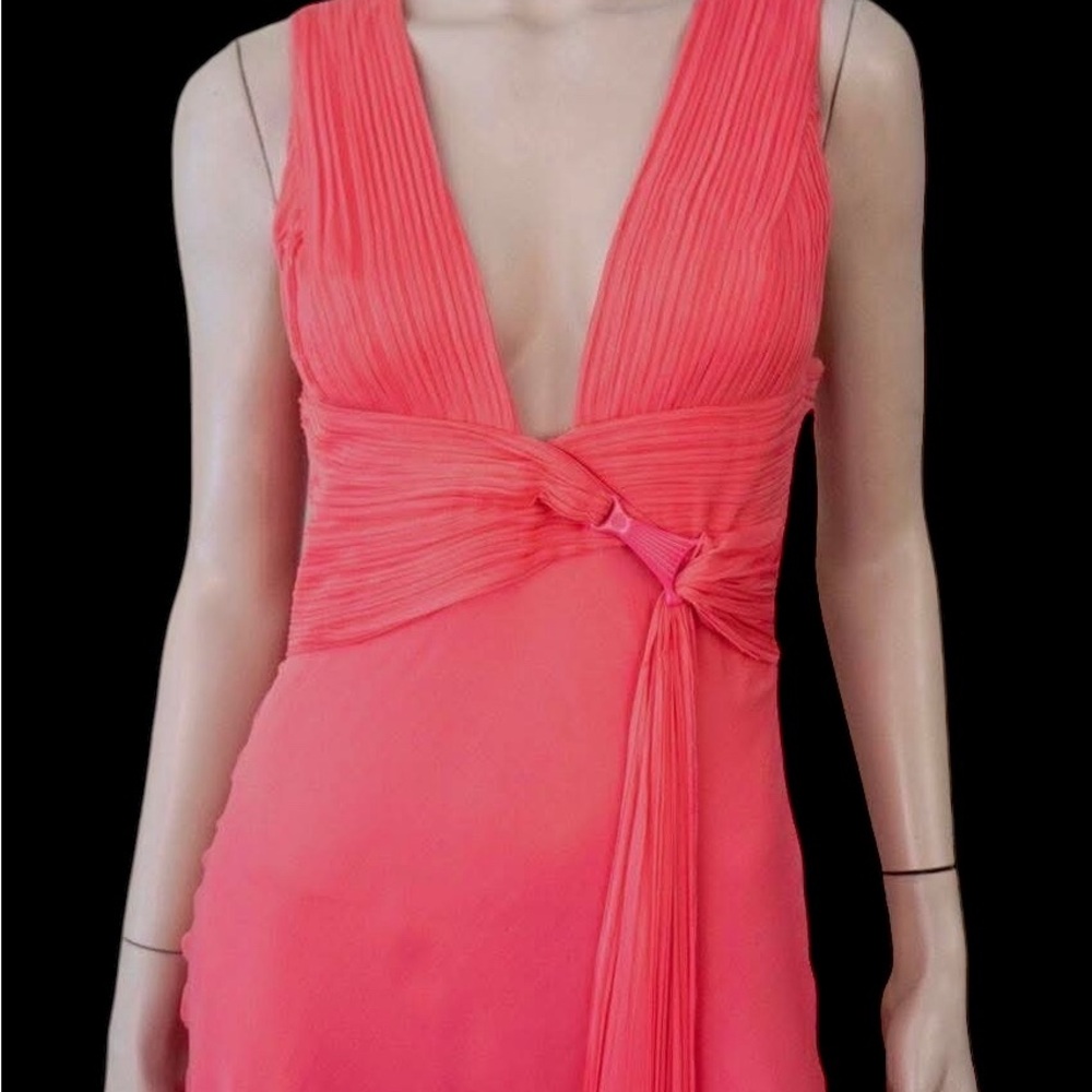 Versace coral pink dress USA Size S 2